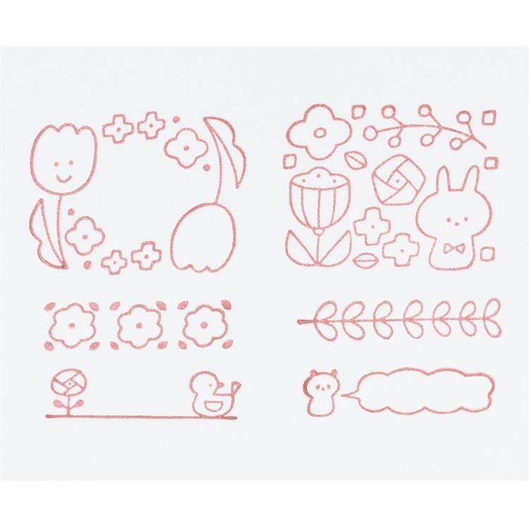 Mark's x Mizutama Stamp Set [MZT-STM2-A] - FLOWER Set